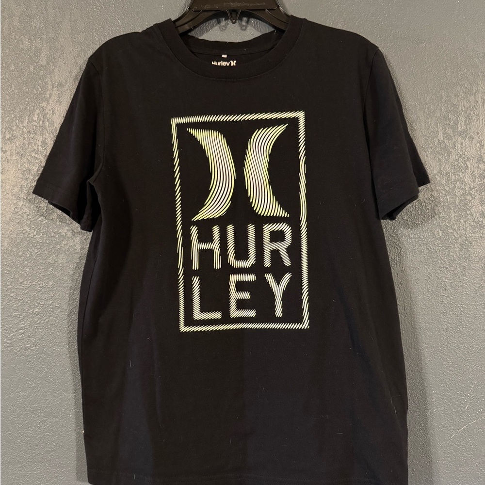 Hurley Black Tee with White Logo